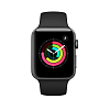 Фото — Apple Watch Series 3, 42 мм, алюминий цвета «серый космос», спортивный ремешок черного цвета